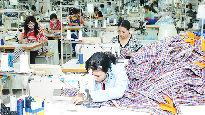 Các doanh nghiệp may gấp rút hoàn thành sớm các đơn hàng trước thời gian áp thuế. Ảnh: NGUYỆT ANH