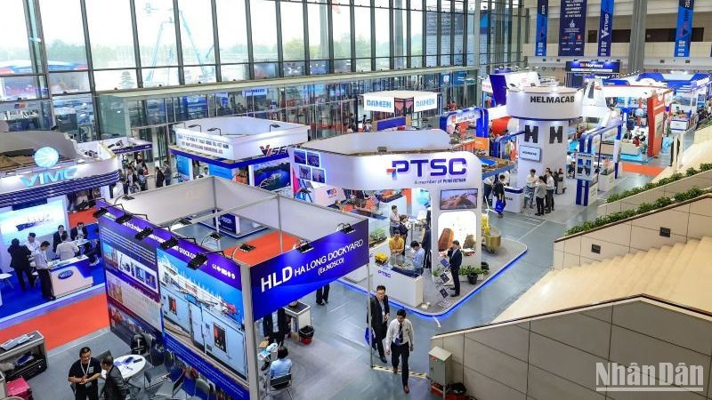 Triển lãm Vietship 2025 quy tụ gần 200 gian hàng của các đơn vị, đối tác trong ngành đóng tàu.