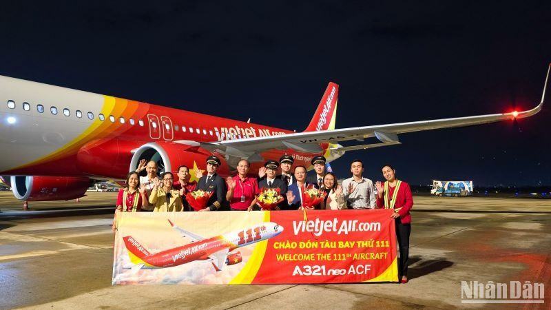 Vietjet vừa đón tàu bay thứ 111 về với đội tàu bay hiện đại của hãng.