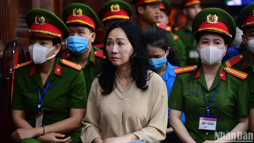 Bị cáo Trương Mỹ Lan tại phiên tòa.