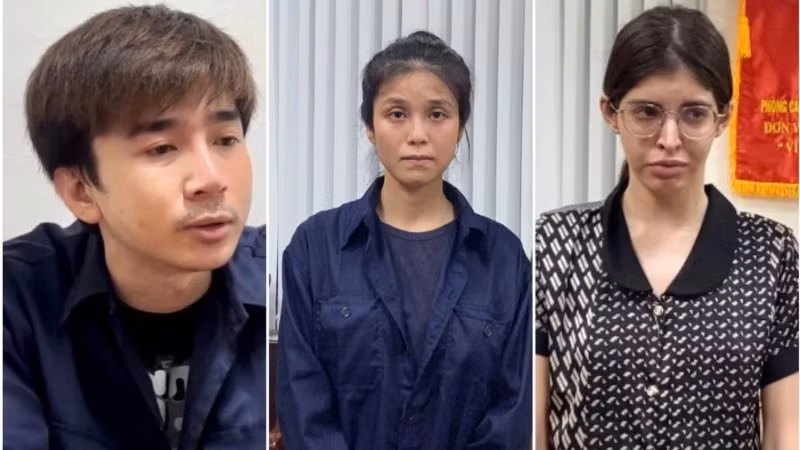 Các đối tượng bị bắt giữ vì tiêu thụ ma túy.