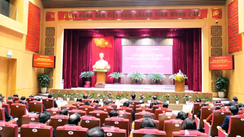 Hà Giang công bố quyết định về tổ chức, bộ máy.