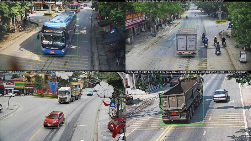 Nhiều phương tiện tham gia giao thông bị xử lý hành vi không chấp hành hiệu lệnh, chỉ dẫn của vạch kẻ đường. (Ảnh: CÔNG AN HÀ GIANG)