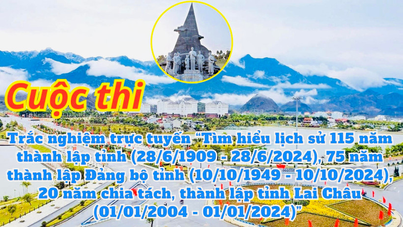 Lai Châu phát động cuộc thi trắc nghiệm trực tuyến tìm hiểu lịch sử 115 năm thành lập tỉnh.