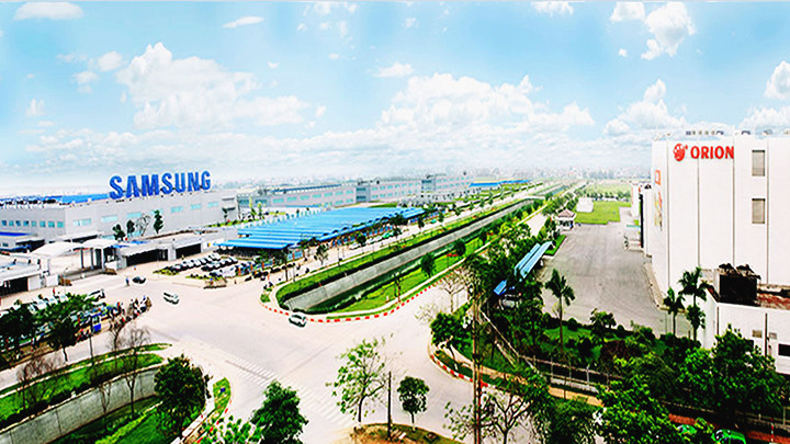 Các khu công nghiệp miền bắc đã thu hút nhiều nhà sản xuất hàng điện tử nước ngoài. 