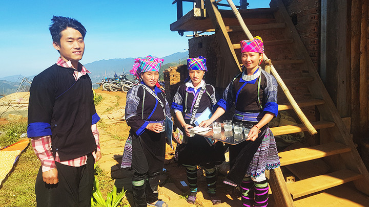 Một homestay ở Nghĩa Lộ đón chào khách đến.
