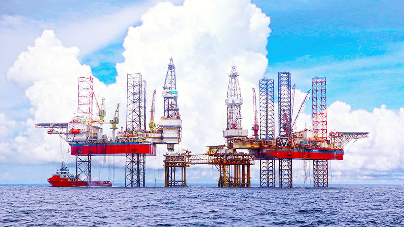 Giàn khoan dầu khí của Vietsovpetro.