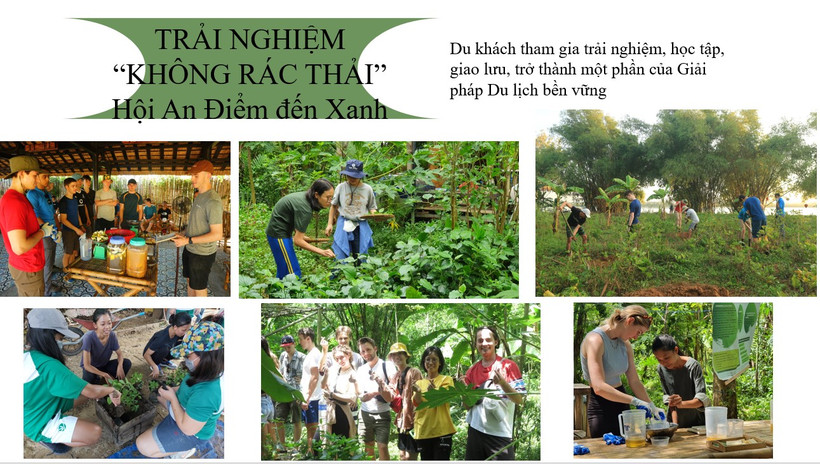 Hội An đã xây dựng được các chương trình trải nghiệm "Không rác thải" cho du khách. 