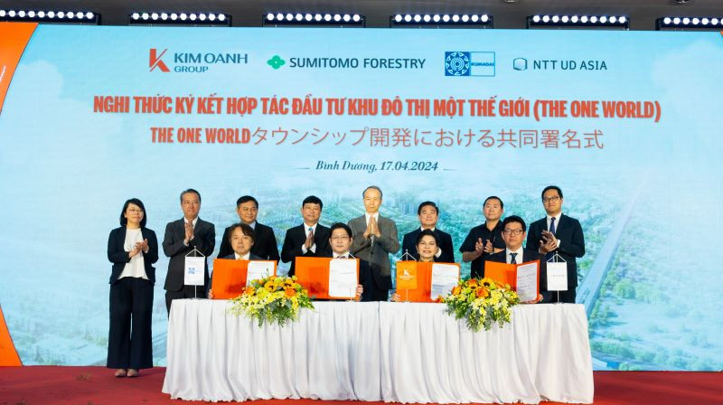 Ký kết hợp tác đầu tư dự án khu đô thị Một Thế Giới giữa Kim Oanh Group và các đối tác Nhật Bản.