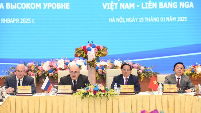 Thủ tướng Phạm Minh Chính và Thủ tướng Nga Mikhail Mishustin dự Đối thoại doanh nghiệp cấp cao Việt Nam-Liên bang Nga.