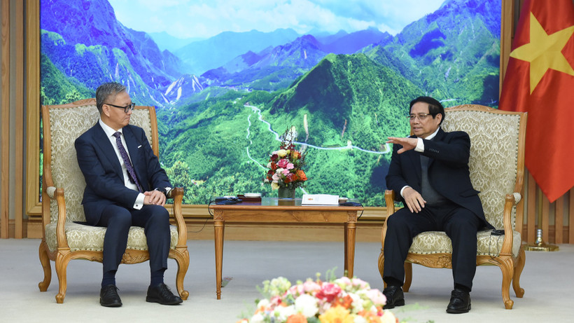 Thủ tướng Phạm Minh Chính tiếp Bộ trưởng Ngoại giao Lào Thongsavanh Phomvihane.