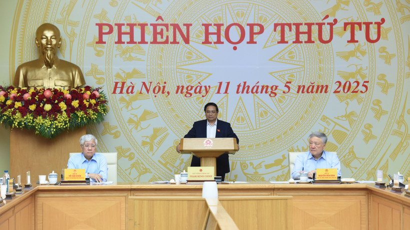 Thủ tướng Phạm Minh Chính phát biểu khai mạc phiên họp lần thứ 4 Ban Chỉ đạo Trung ương triển khai xóa nhà tạm, nhà dột nát trên phạm vi cả nước.