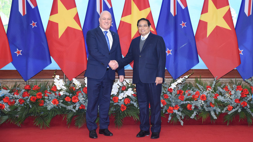 Thủ tướng Phạm Minh Chính và Thủ tướng New Zealand Christopher Luxon.