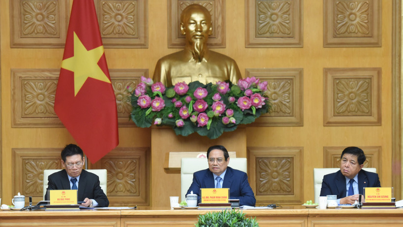 Thủ tướng Phạm Minh Chính chủ trì cuộc gặp mặt đại diện các doanh nghiệp Hoa Kỳ.