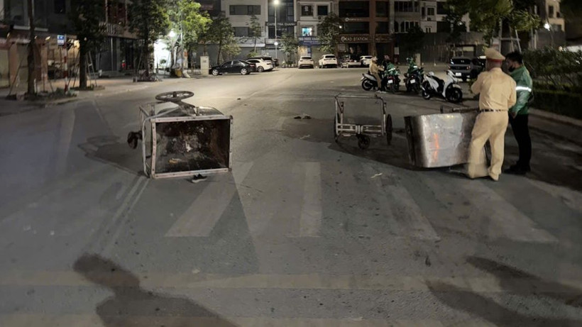Hiện trường nơi chị Y. gặp nạn. 