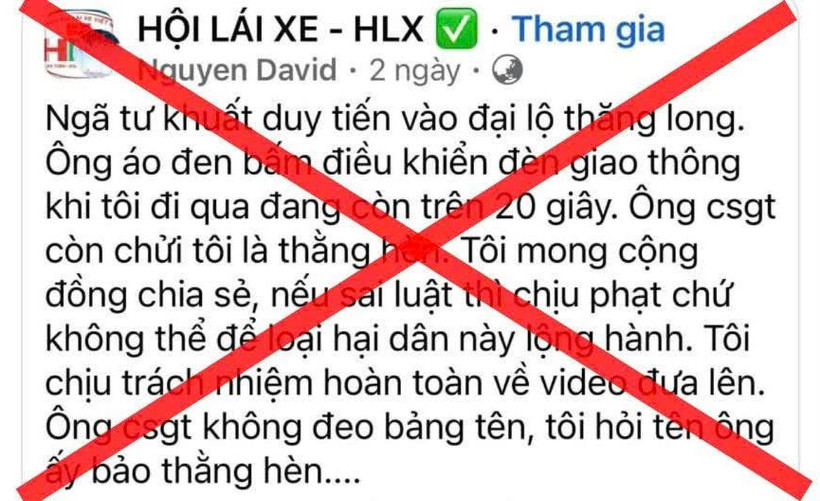 Thông tin "người đàn ông tự ý chỉnh đèn tín hiệu giao thông" là thất thiệt, không có cơ sở. 