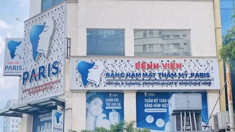 Bệnh viện Răng hàm mặt Thẩm mỹ Paris nơi xảy ra sự cố y khoa khiến bệnh nhân tử vong. (Ảnh: Sở Y tế cung cấp)