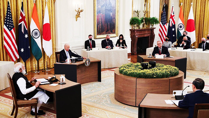 Một cuộc gặp thượng đỉnh nhóm Bộ tứ năm 2024. Ảnh: AP