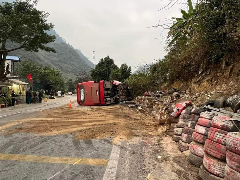 Hiện trường vụ tai nạn.