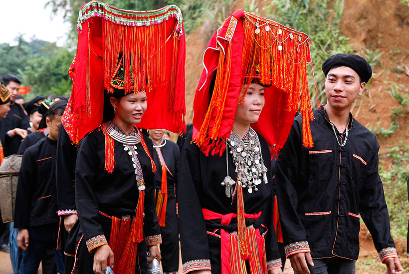 Lễ rước dâu của người Dao. (Ảnh: NGUYỄN THANH MIỀN)