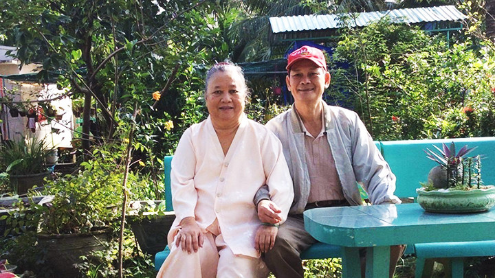 Vợ chồng ông Ba Thanh.