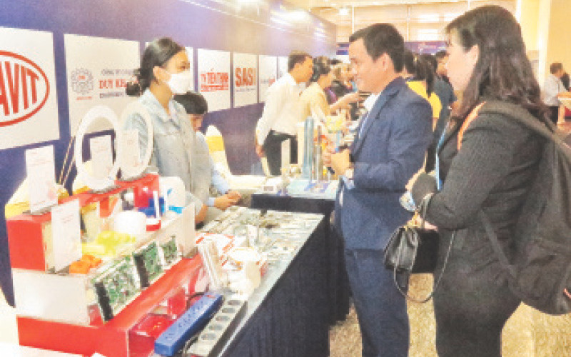 Sản phẩm công nghiệp hỗ trợ tại Ngày hội tìm kiếm nhà cung cấp công nghiệp hỗ trợ năm 2023.