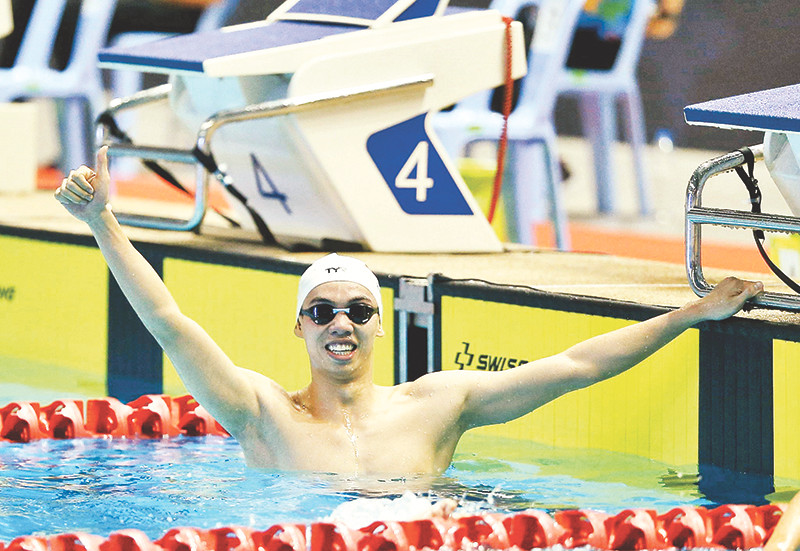 Vận động viên Huy Hoàng là hy vọng số một của môn bơi Việt Nam tại ASIAD 2023. (Ảnh Dũng Phương)