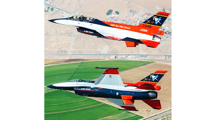 Máy bay của Lockheed Martin bay thử nghiệm bằng AI. Ảnh: TWITTER