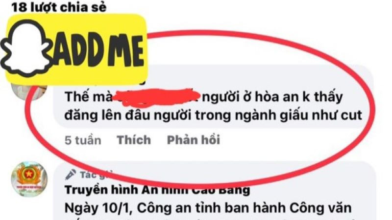Ông B.Đ.P bình luận với nội dung xúc phạm. 