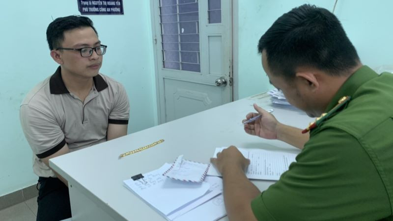 Đối tượng Nguyễn Minh Kiệt khai nhận hành vi phạm tội. 