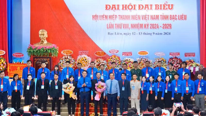 Ra mắt Ban Chấp hành mới Hội Liên hiệp Thanh niên Việt Nam tỉnh Bạc Liêu, nhiệm kỳ 2024-2029.