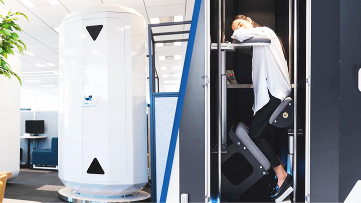 Hộp ngủ Giraffenap do Công ty Koyoju Plywood phát triển. Ảnh: JAPAN TIMES