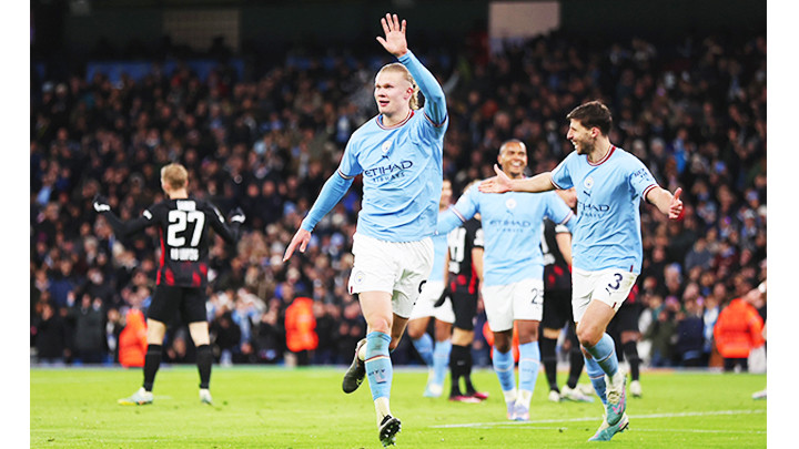 Erling Haaland thể hiện phong độ xuất sắc trong mầu áo Man City.