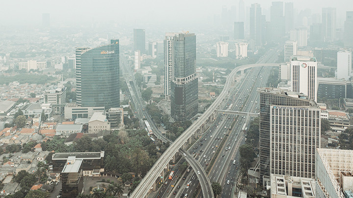 Ô nhiễm không khí báo động tại Indonesia. Ảnh: BLOOMBERG