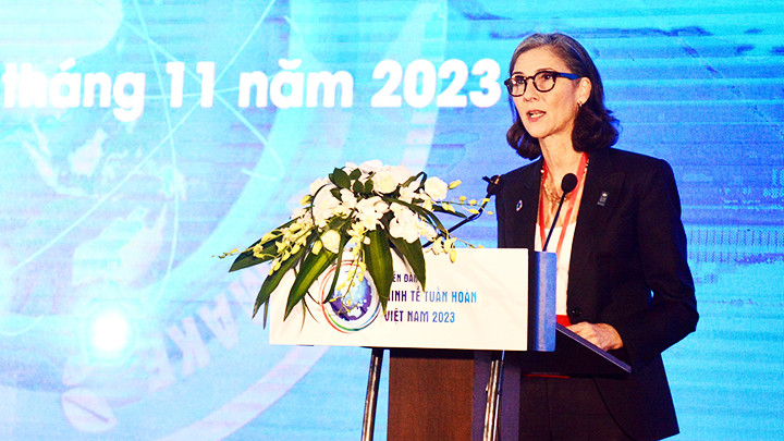 Trưởng đại diện thường trú UNDP phát biểu tại sự kiện.