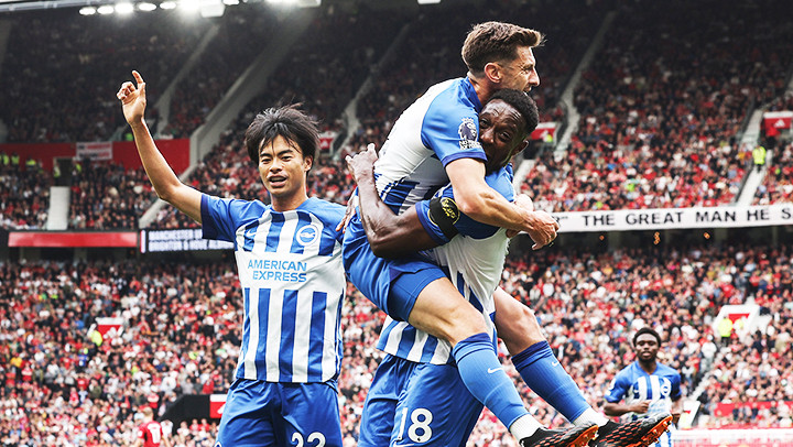 Brighton tiếp tục bay cao với chiến thắng 3-1 đầy thuyết phục ngay trên sân Old Trafford của Man United.