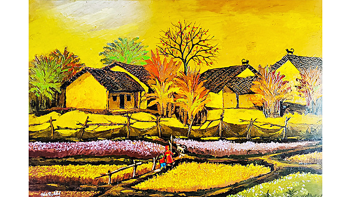 Tác phẩm của họa sĩ HƯỚNG TÂM ĐƯỜNG.