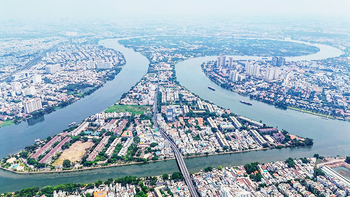 Toàn cảnh bán đảo Bình Quới - Thanh Đa.