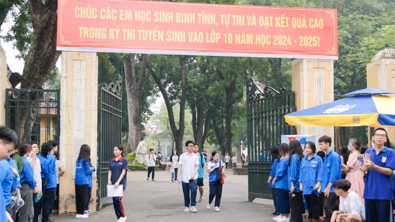 Kỳ thi tuyển sinh vào lớp 10 THPT năm học 2024-2025 (Ảnh: Trường THPT Chu Văn An)