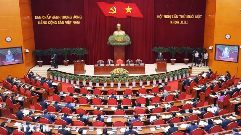 Hội nghị Trung ương 11 diễn ra từ ngày 10-12/4 tại Thủ đô Hà Nội. (Ảnh: TTXVN)