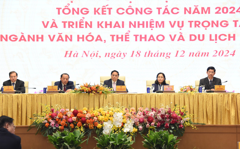 [Ảnh] Thủ tướng Phạm Minh Chính dự Hội nghị triển khai nhiệm vụ ngành Văn hóa, Thể thao và Du lịch năm 2025