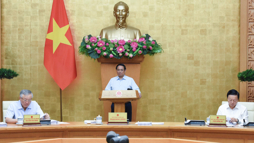 Thủ tướng Phạm Minh Chính chủ trì phiên họp Chính phủ chuyên đề về xây dựng pháp luật tháng 9 năm 2024.