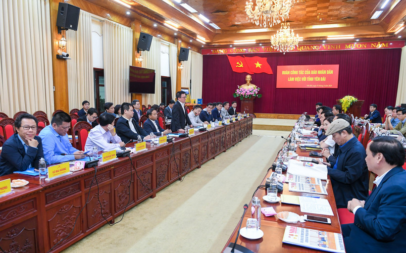 Đoàn công tác Báo Nhân Dân làm việc với tỉnh Yên Bái