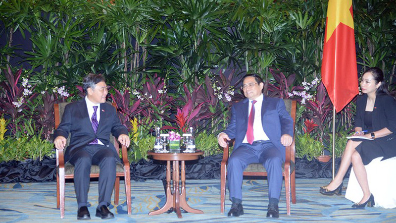 Thủ tướng Phạm Minh Chính tiếp ông Tow Heng Tan, Phó Chủ tịch Hội đồng quản trị Tập đoàn Sembcorp.