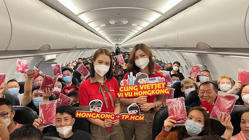 Vietjet mở lại đường bay thẳng Thành phố Hồ Chí Minh-Hồng Kông (Trung Quốc)