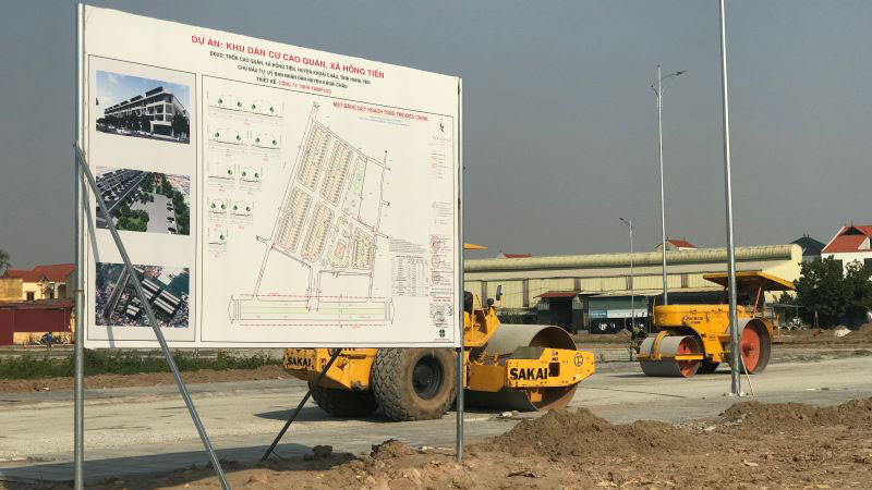Dự án khu dân cư Cao Quán, xã Hồng Tiến, huyện Khoái Châu, tỉnh Hưng Yên.