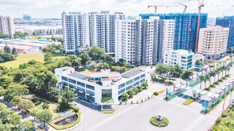 Một góc Khu công nghiệp Việt Nam-Singapore 1 tại tỉnh Bình Dương.