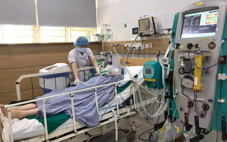 Bệnh nhân đang điều trị tại Bệnh viện Bạch Mai. 