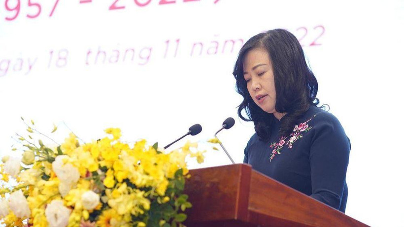 Bộ trưởng Y tế Đào Hồng Lan phát biểu tại lễ kỷ niệm.