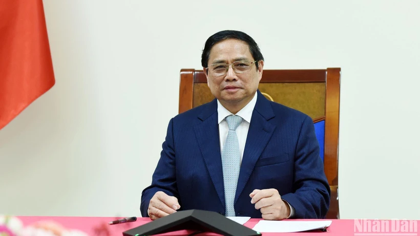 Thủ tướng Phạm Minh Chính điện đàm với Thủ tướng Pháp Elisabeth Borne.
